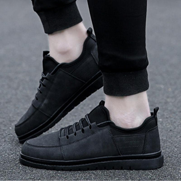 Leather Lace Up Men's Sneakers