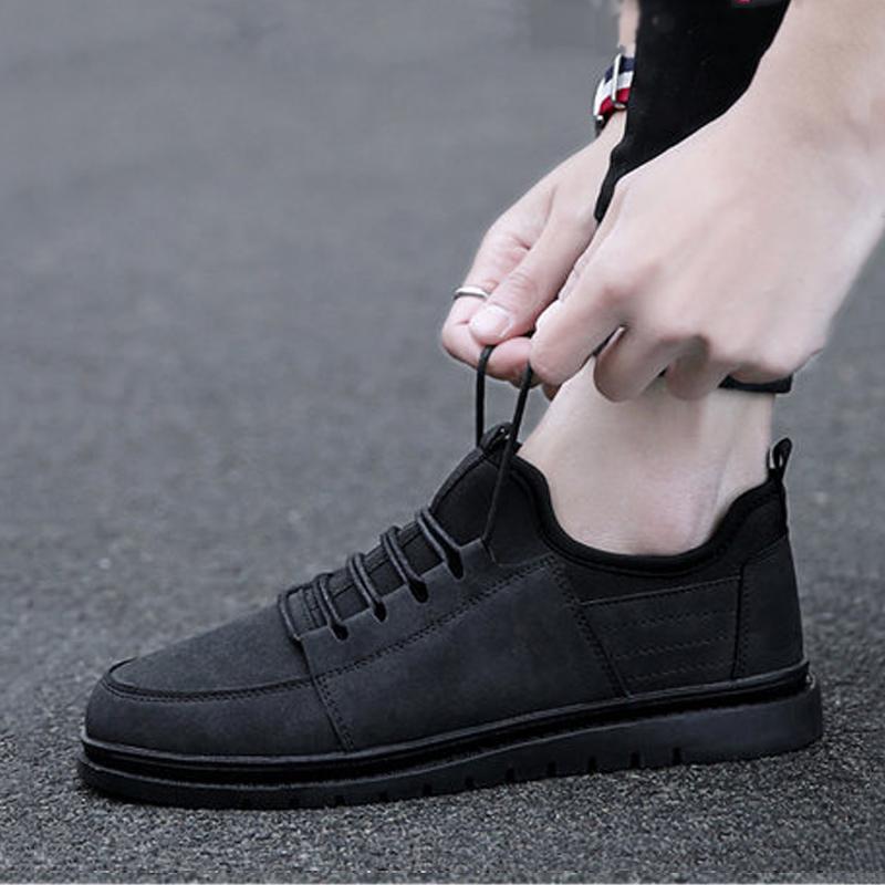 Leather Lace Up Men's Sneakers