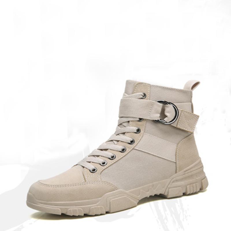 Canvas Lace Up Men's Boots