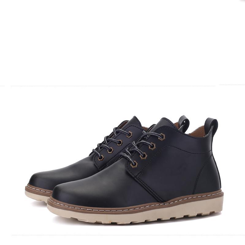 Leather Lace Up Coldproof Men's Boots