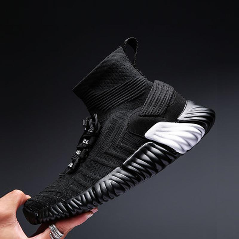 Mesh Lace Up Socks Men's Sneakers