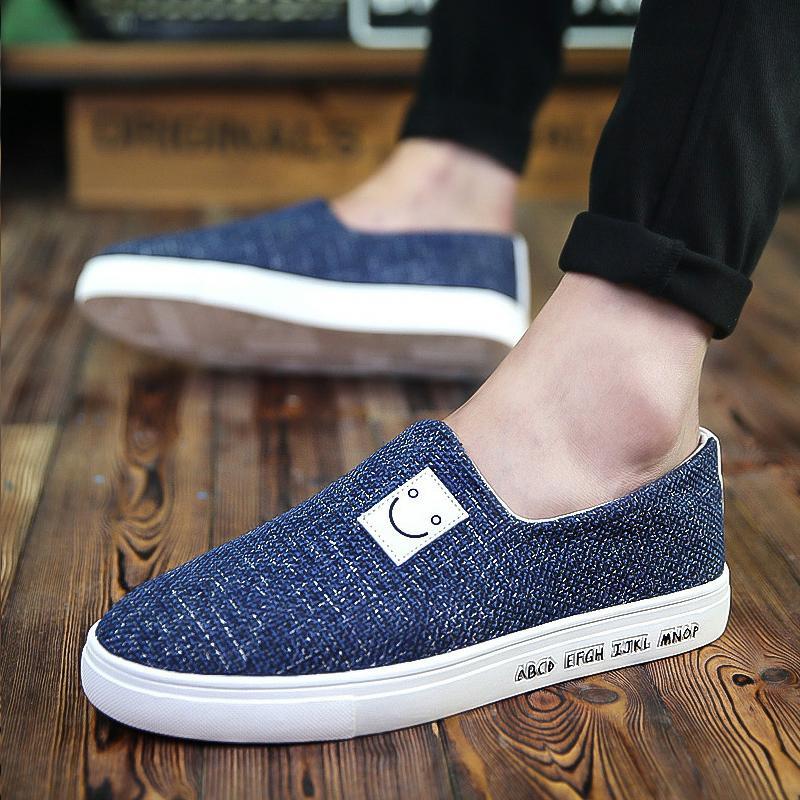 Causal Canvas Cloth Slip On Men's Sneakers