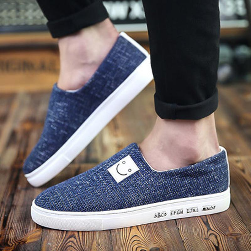 Causal Canvas Cloth Slip On Men's Sneakers