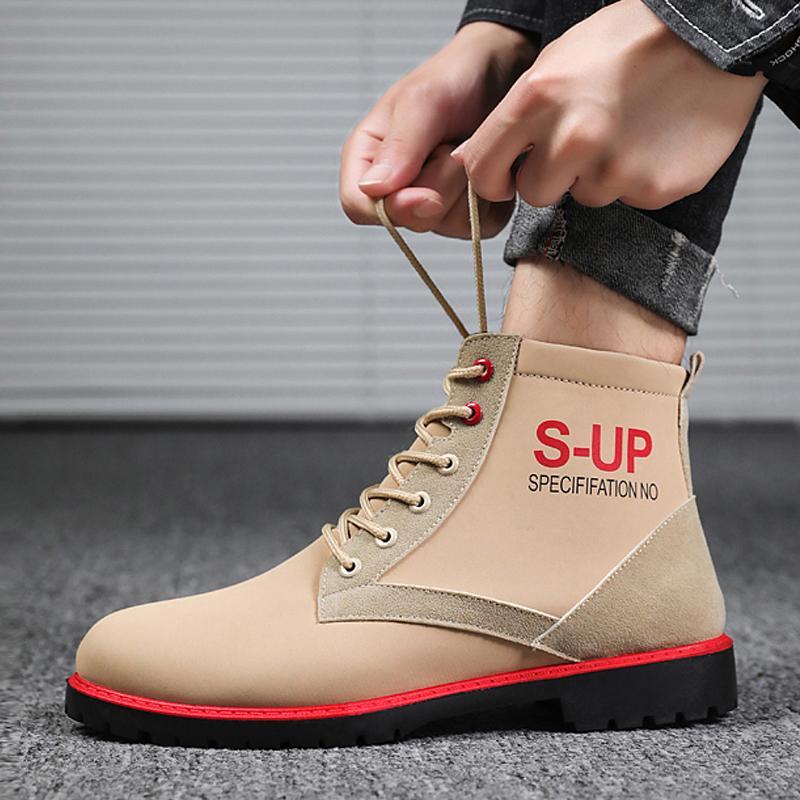 Leather Lace Up Men's Boots