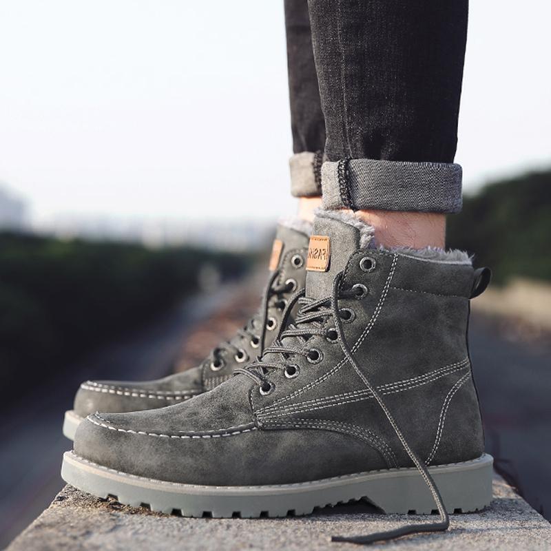 Leather Lace Up Waterproof Men's Boots