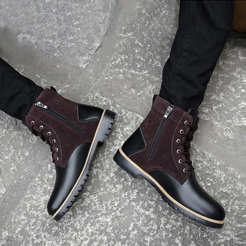 Leather Lace Up Men's Boots