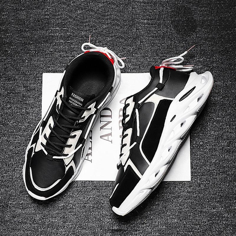 Leather Lace Up Men's Sneakers