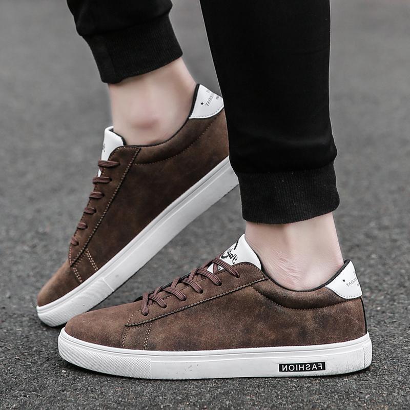 Leather Lace Up Men's Sneakers