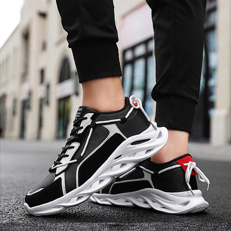 Leather Lace Up Men's Sneakers