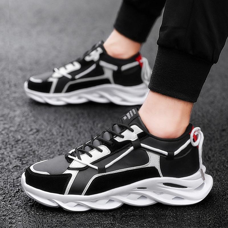 Leather Lace Up Men's Sneakers