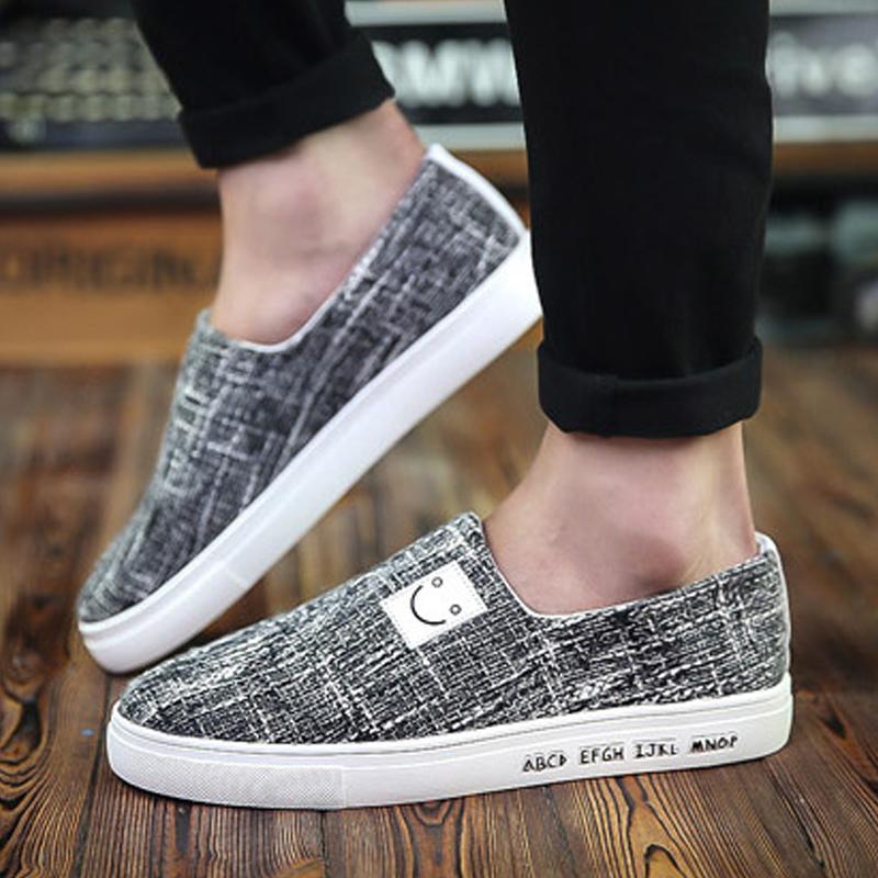 Causal Canvas Cloth Slip On Men's Sneakers