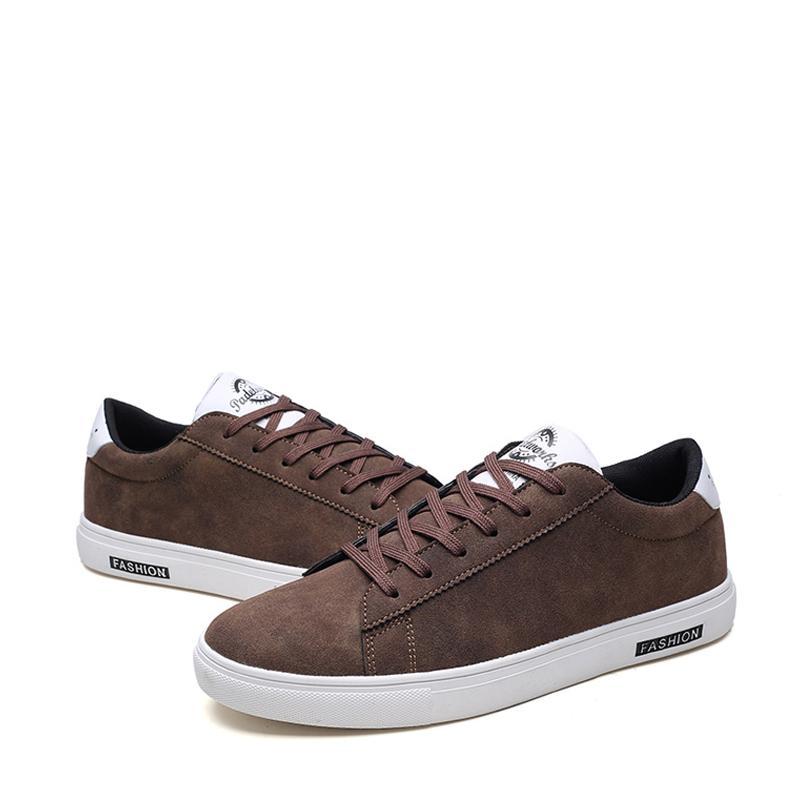 Leather Lace Up Men's Sneakers