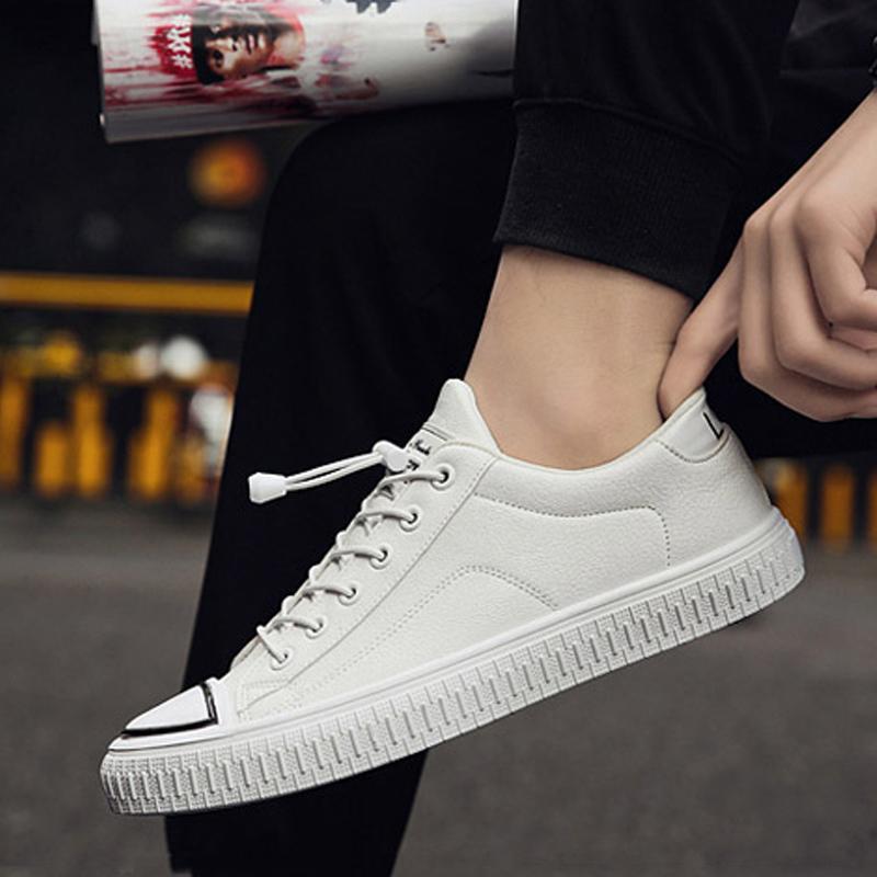 Leather Lace Up Men's Sneakers