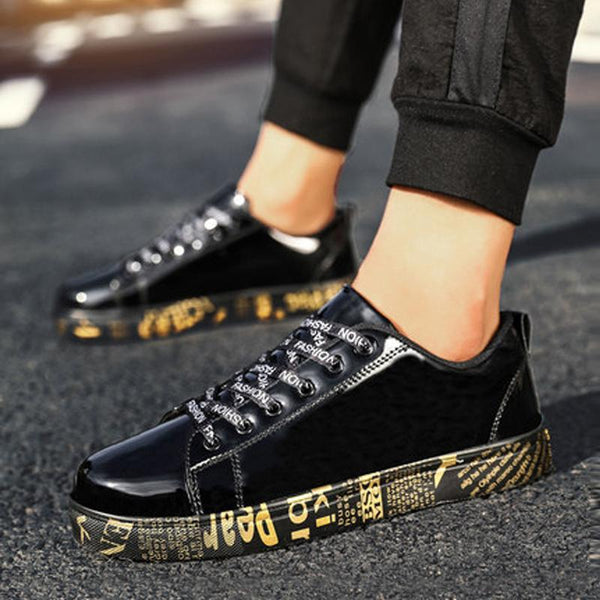 Leather Lace Up Men's Sneakers