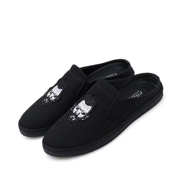 Canvas Cloth Slip On Men's Slippers