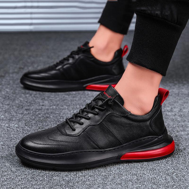 Leather Lace Up Men's Sneakers