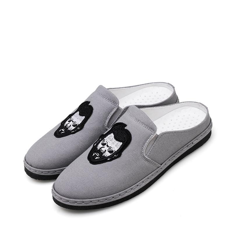 Canvas Cloth Slip On Men's Slippers