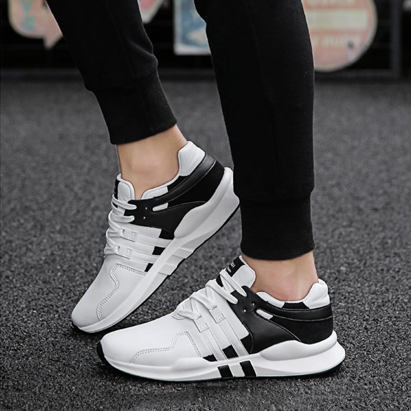 Leather Lace Up Men's Sneakers