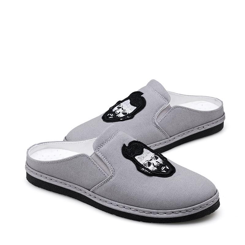 Canvas Cloth Slip On Men's Slippers