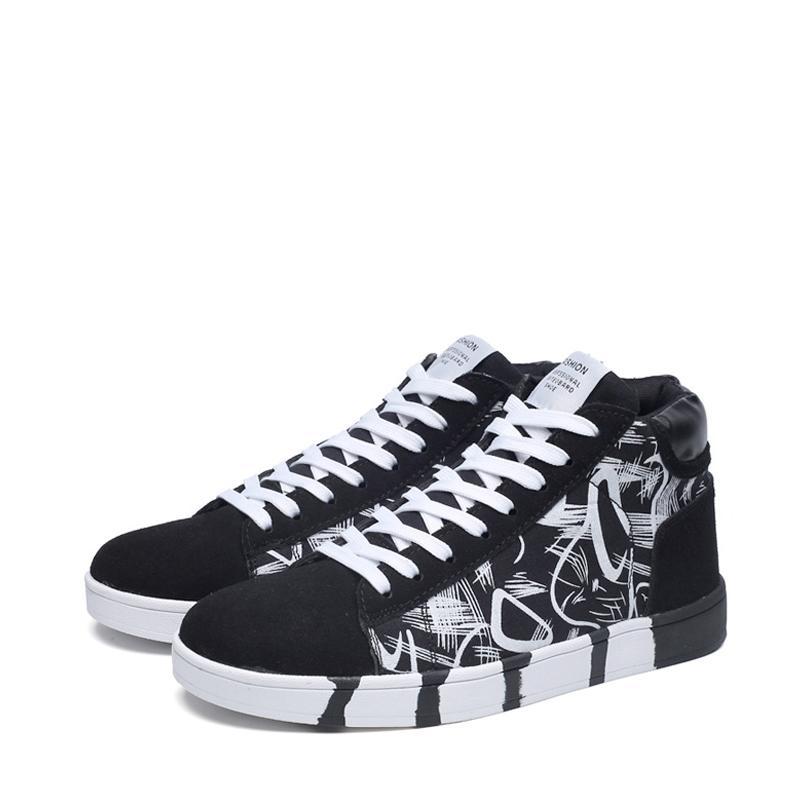 Canvas Cloth Lace Up High-top Men's Boots