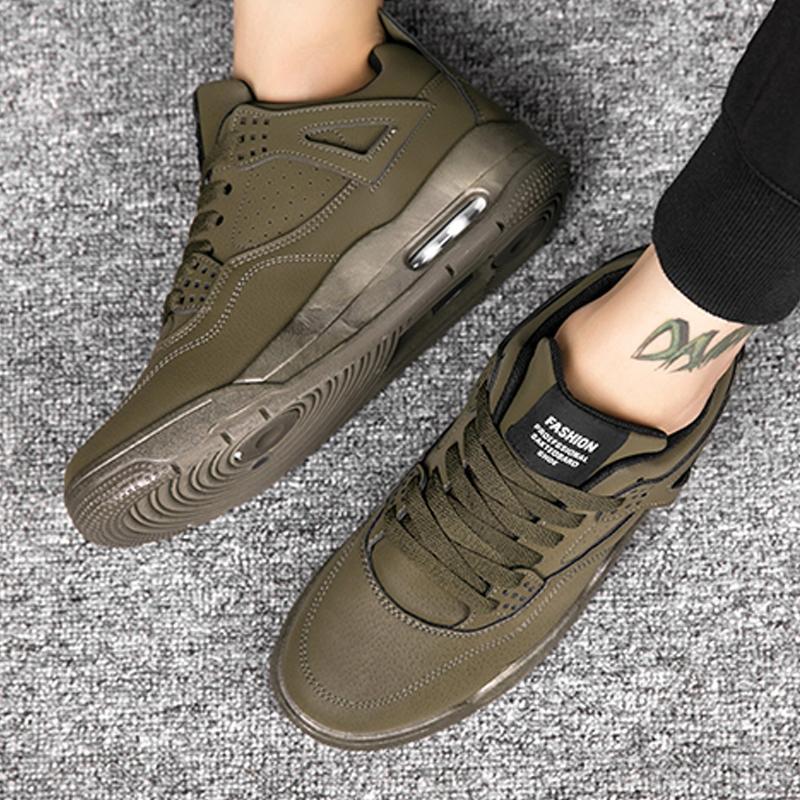 Leather Lace Up Men's Sneakers