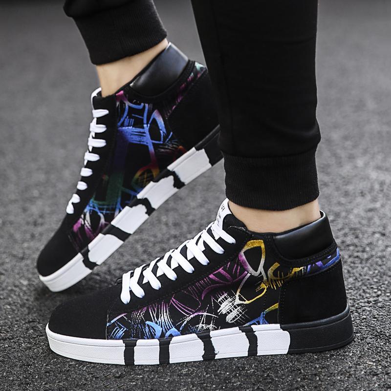 Canvas Cloth Lace Up High-top Men's Boots