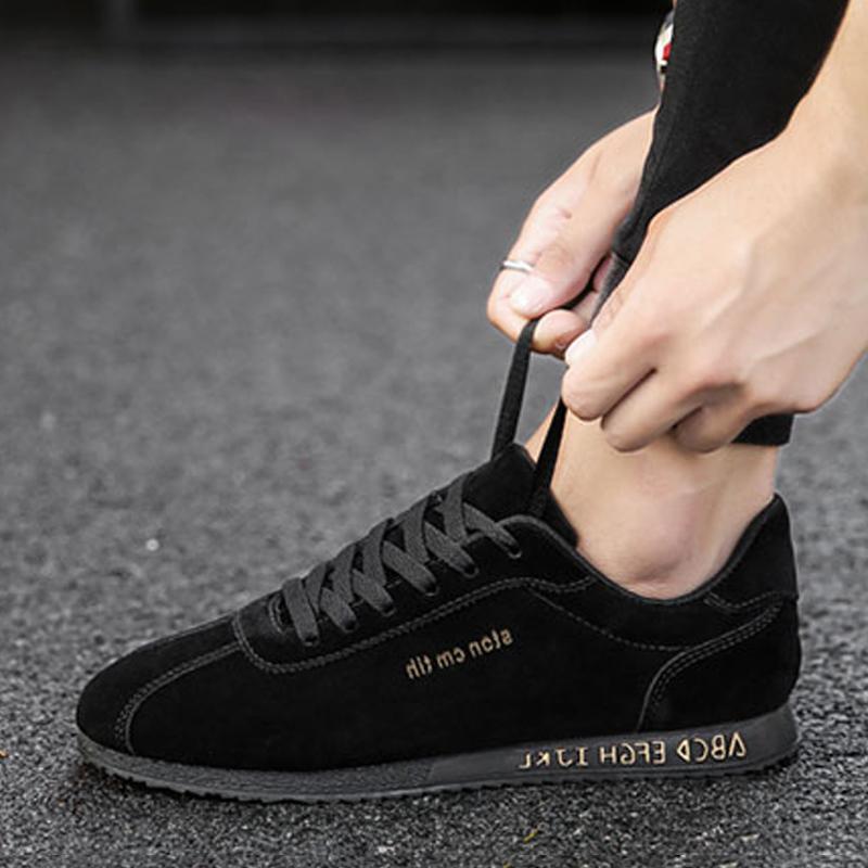 Leather Lace Up Men's Sneakers