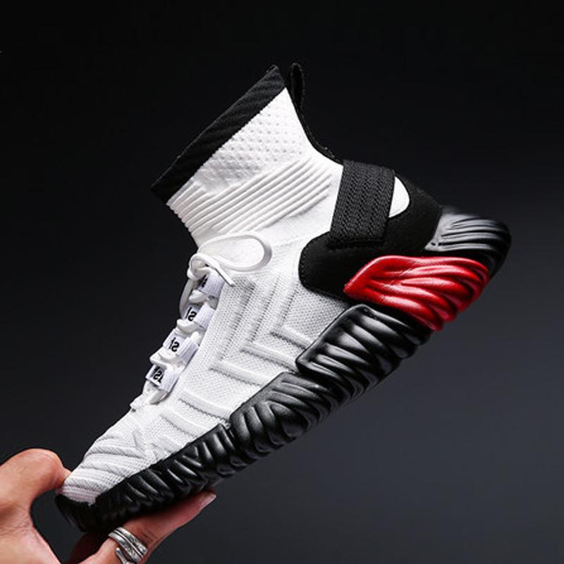 Mesh Lace Up Socks Men's Sneakers