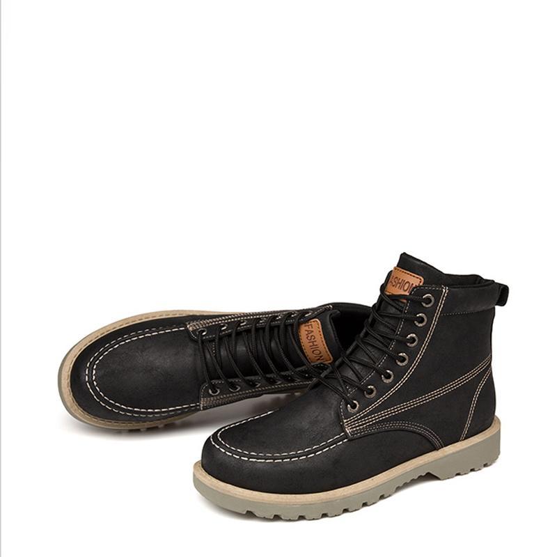 Leather Lace Up Waterproof Men's Boots