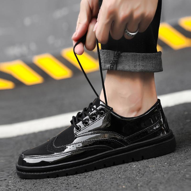 Leather Lace Up Men's Sneakers