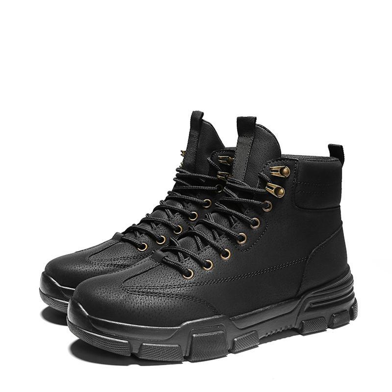 Space Leather Lace Up Men's Boots