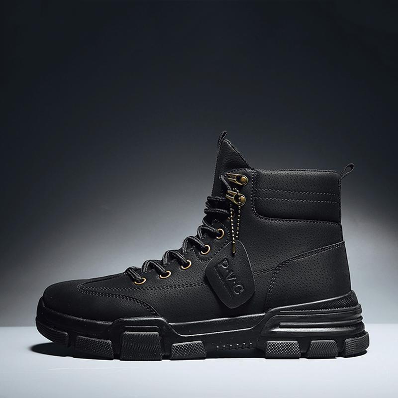 Space Leather Lace Up Men's Boots