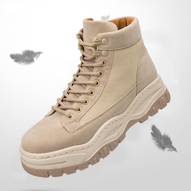 Canvas Cloth Lace Up Platform Men's Boots