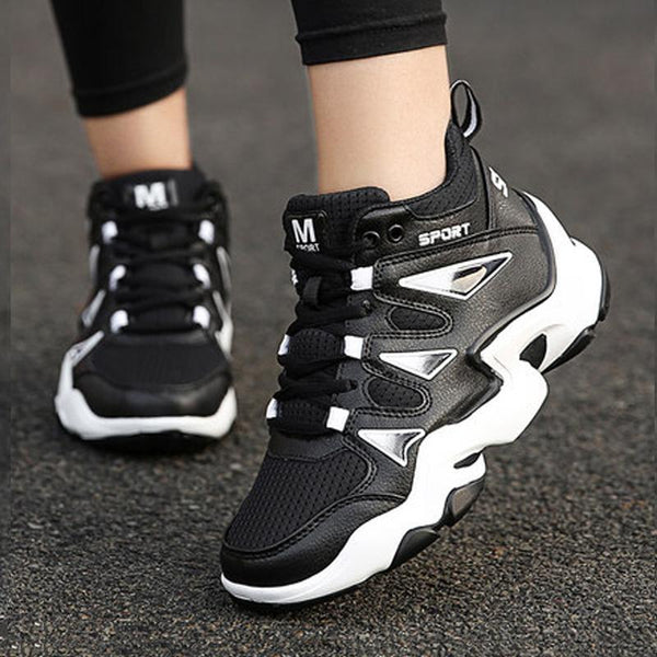 Breathable Synthetic Leather Lace Up Men's Sneakers