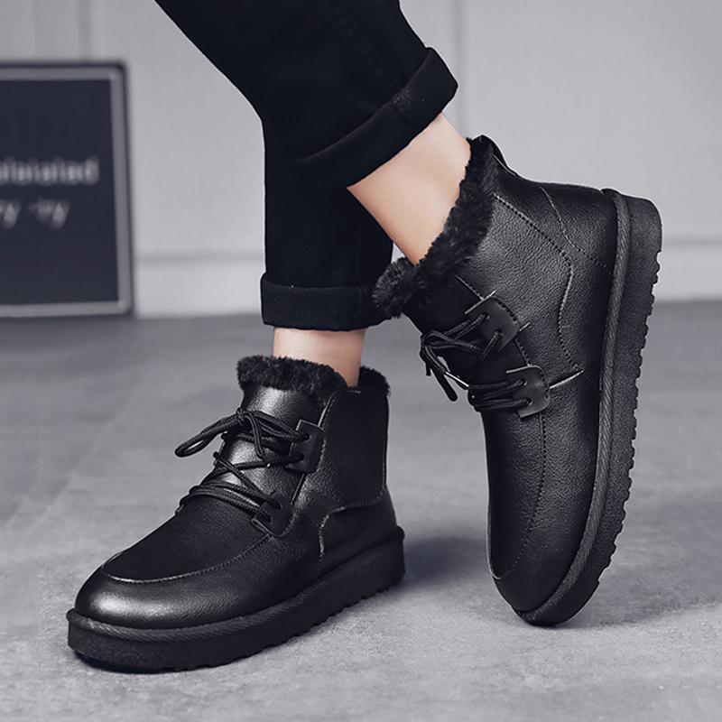 Suede Lace Up Coldproof Men's Boots