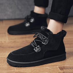 Suede Lace Up Coldproof Men's Boots