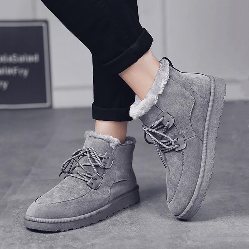 Suede Lace Up Coldproof Men's Boots