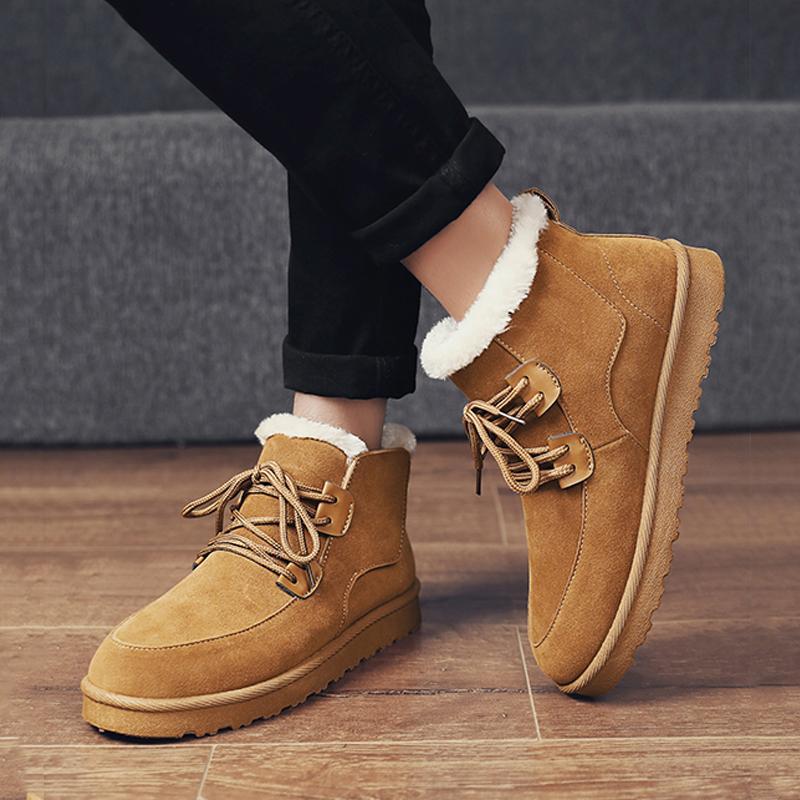 Suede Lace Up Coldproof Men's Boots